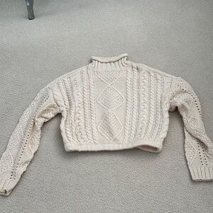 Cozy Cream Cable Knit Sweater
